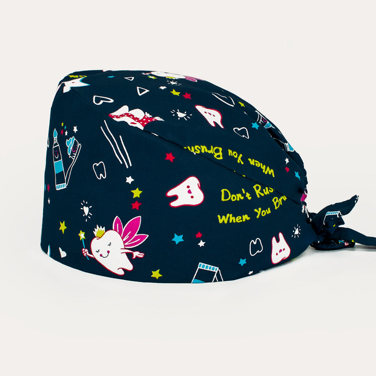 Tooth Fairy Navy Scrub Cap