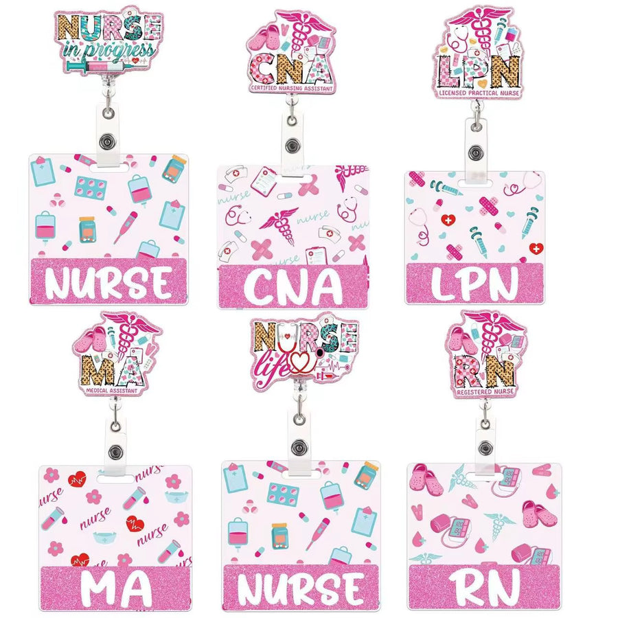 Healthcare badge reels and holders