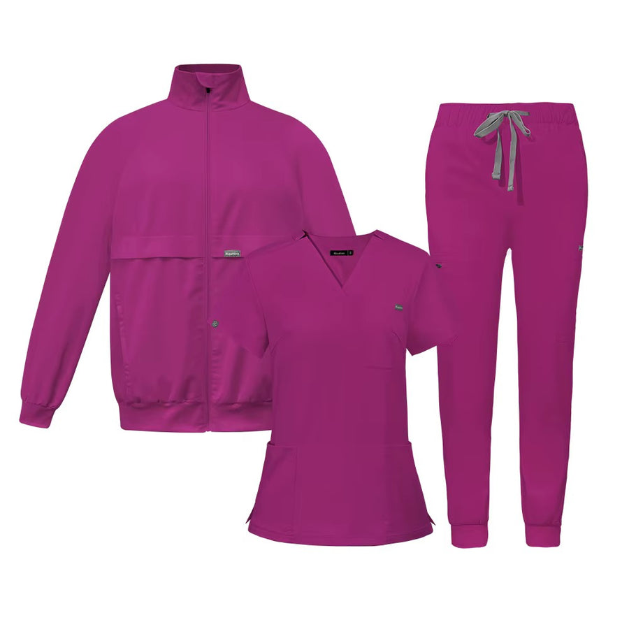 Magenta scrub set